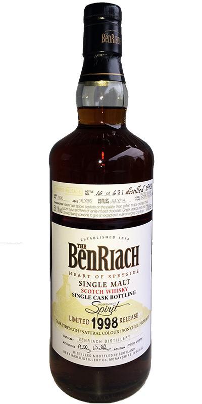 BenRiach 1998 Single Cask Bottling