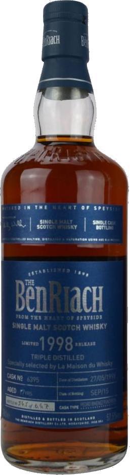 BenRiach 1998 - Triple Distilled Single Cask Bottling