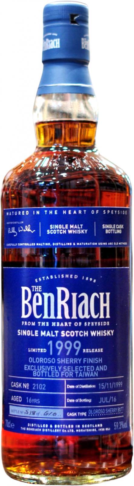 BenRiach 1999 Single Cask Bottling