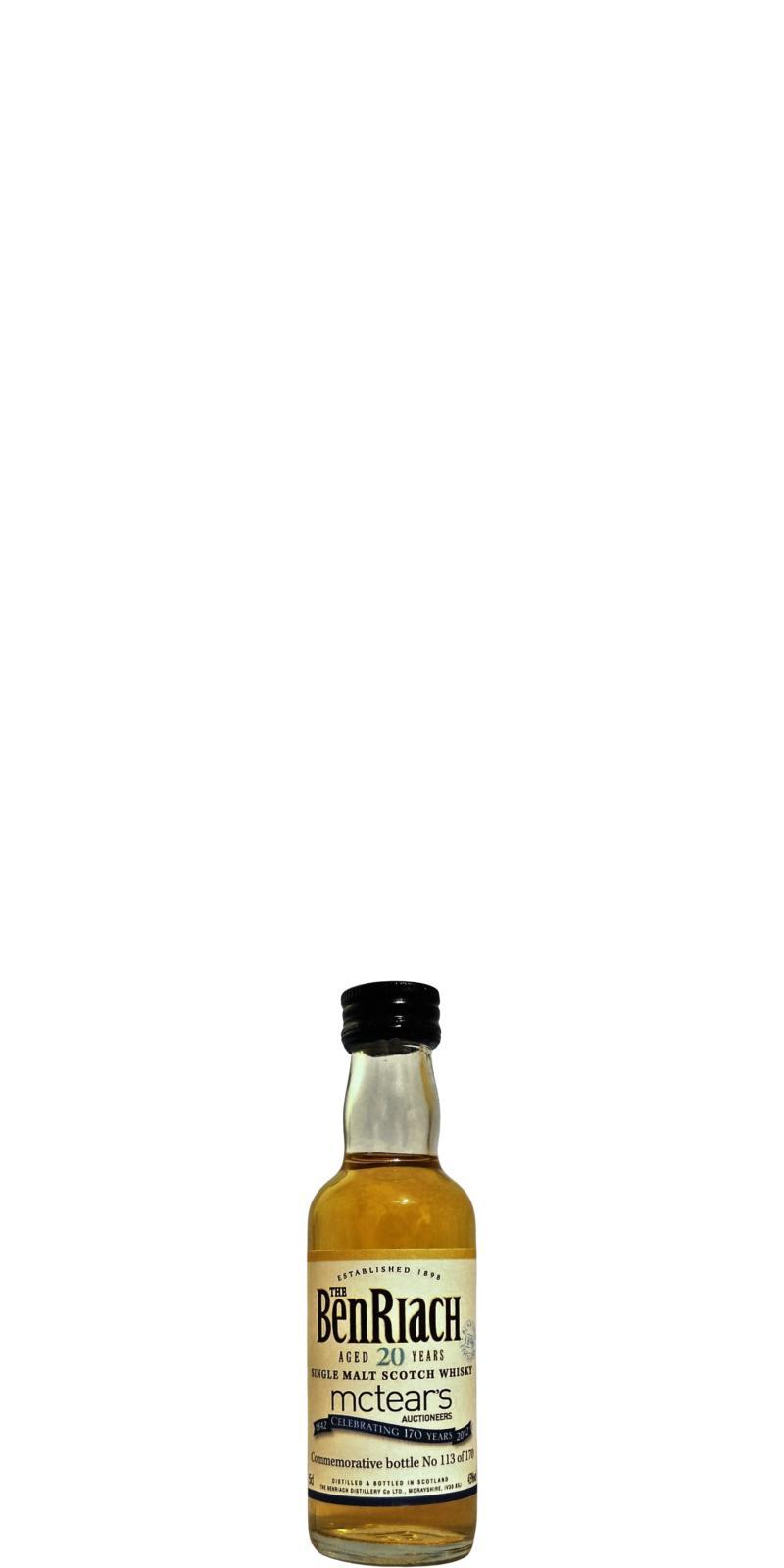 BenRiach 20-year-old Miniature