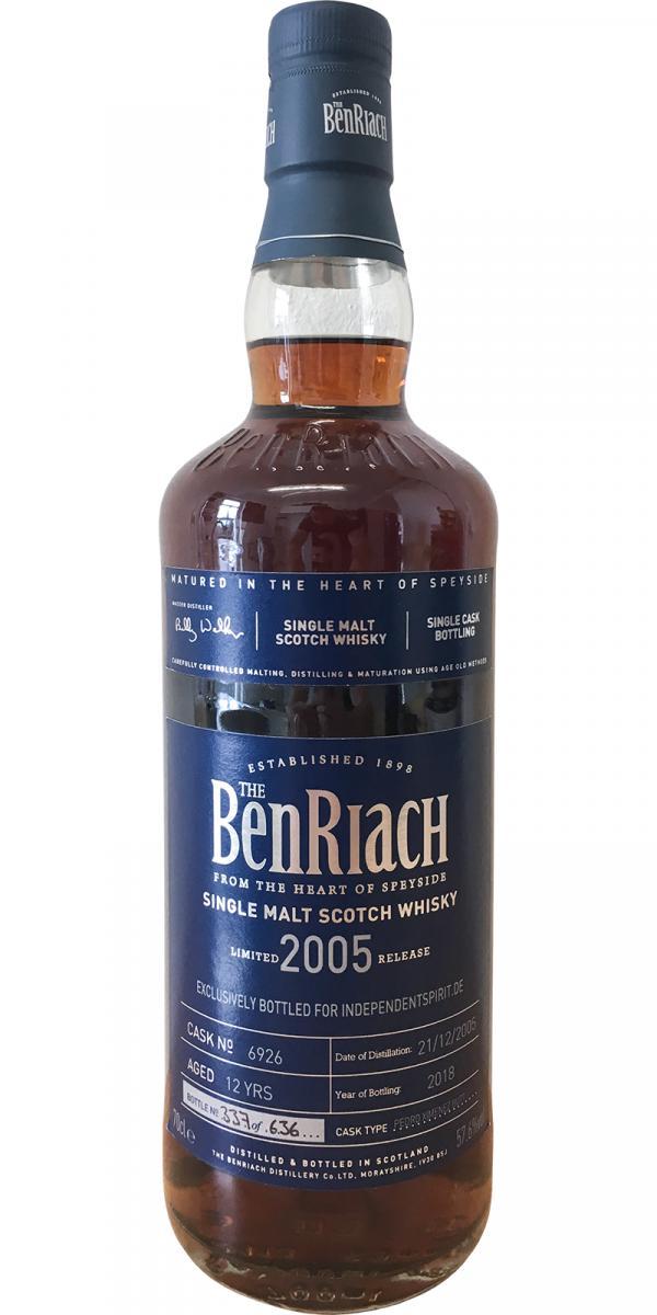 BenRiach 2005 Single Cask Bottling