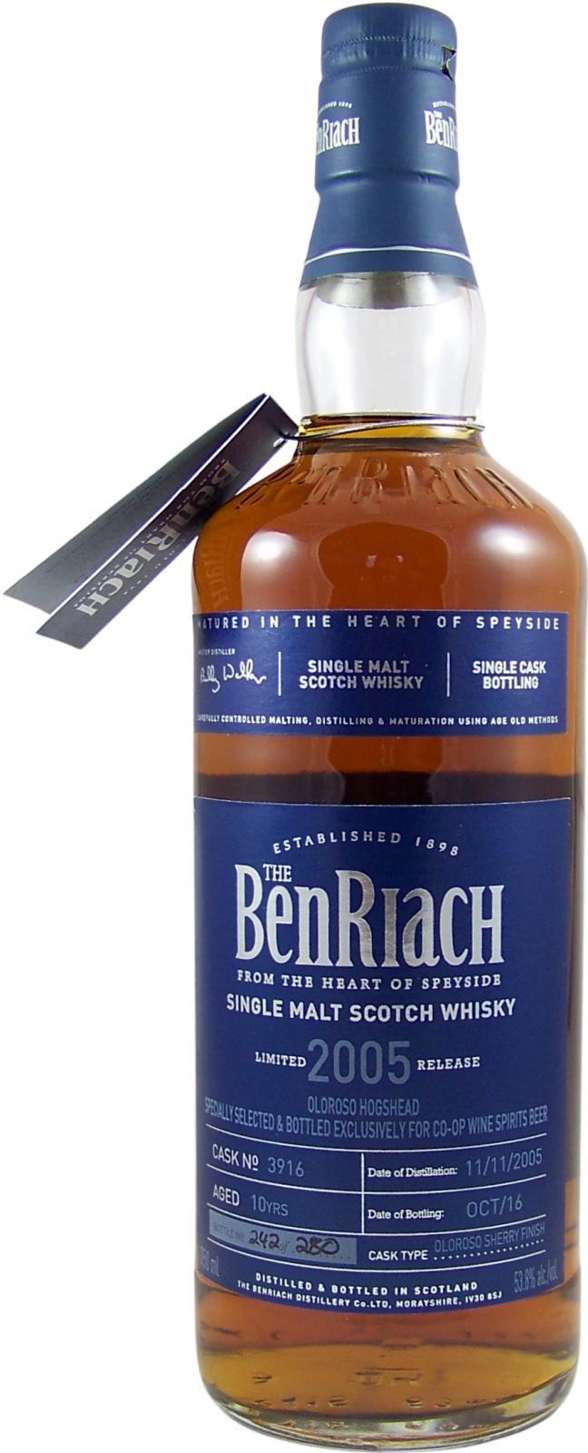 BenRiach 2005 Cask Bottling