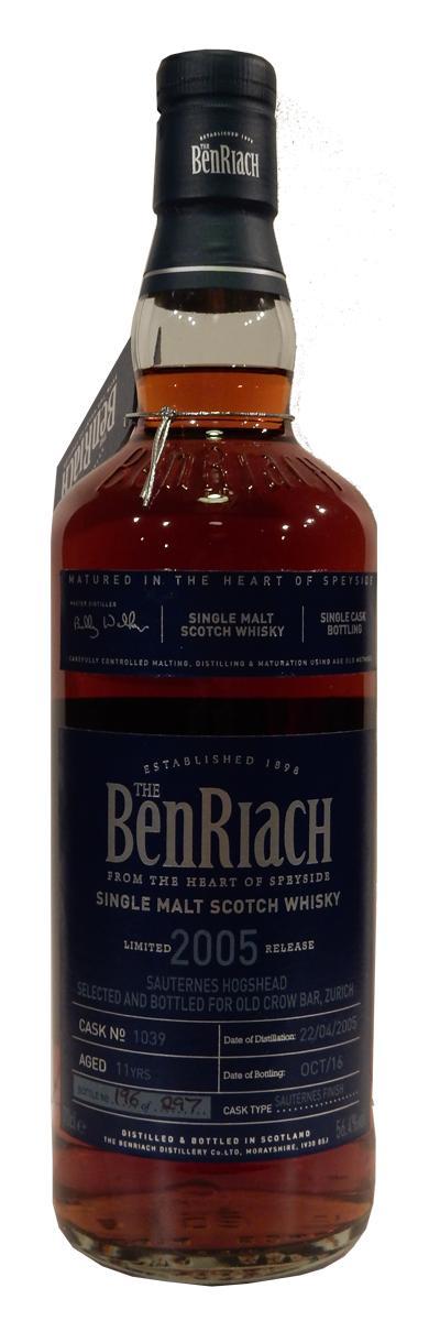 BenRiach 2005 Single Cask Bottling