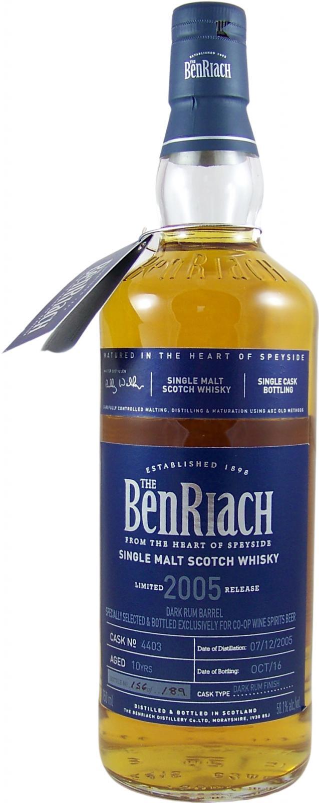 BenRiach 2005 Cask Bottling