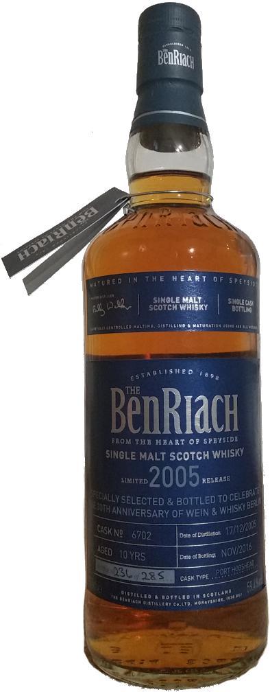 BenRiach 2005 Single Cask Bottling