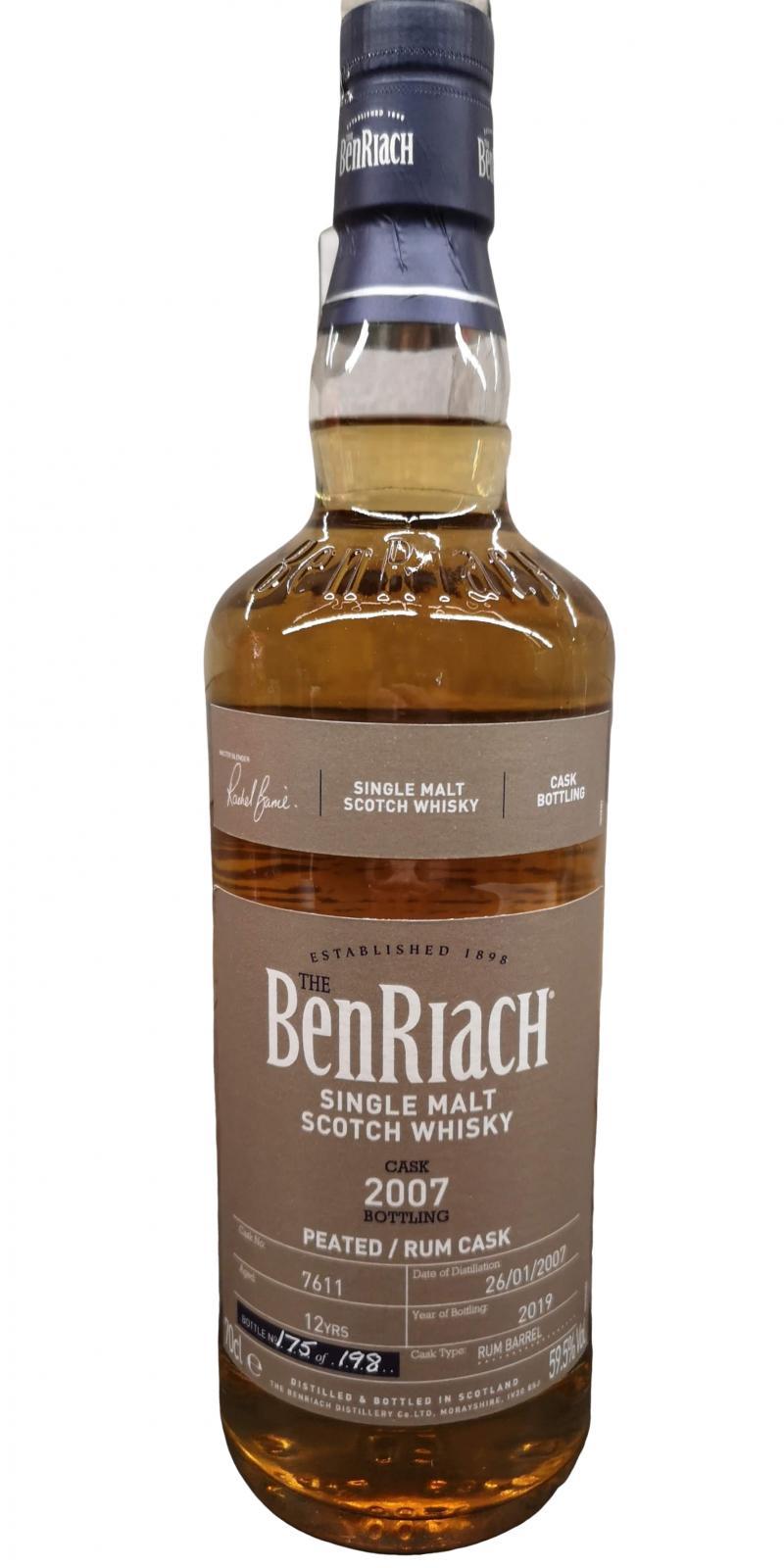 BenRiach 2007 Single Cask Bottling - Batch 16