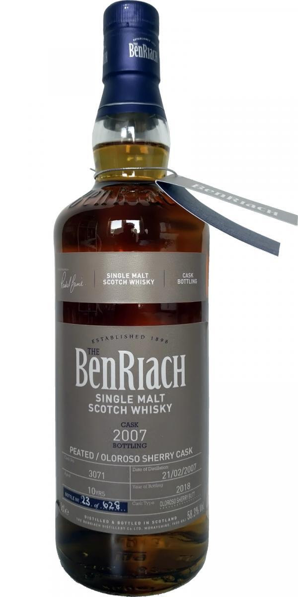 BenRiach 2007 - Peated Single Cask Bottling - Batch 15