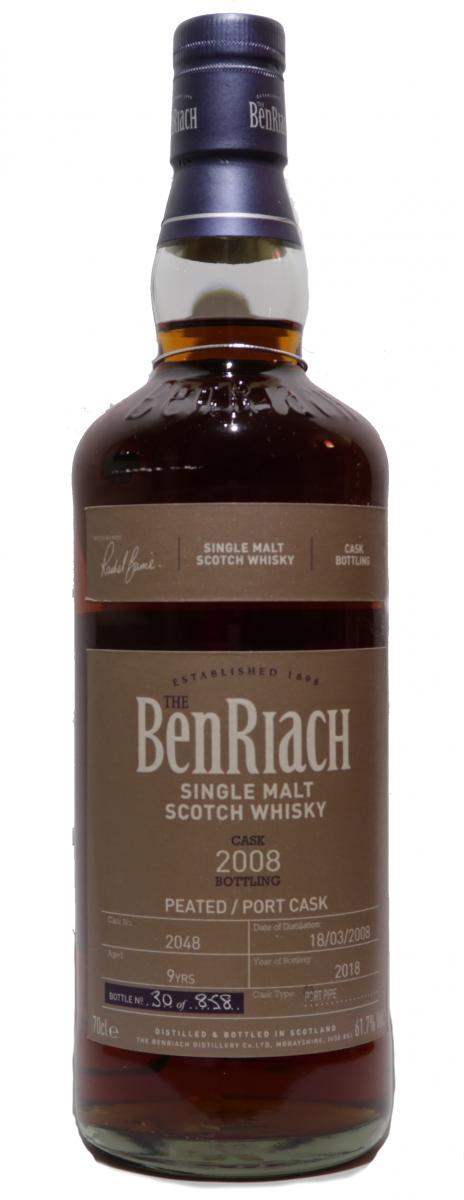 BenRiach 2008 - Peated Single Cask Bottling - Batch 15