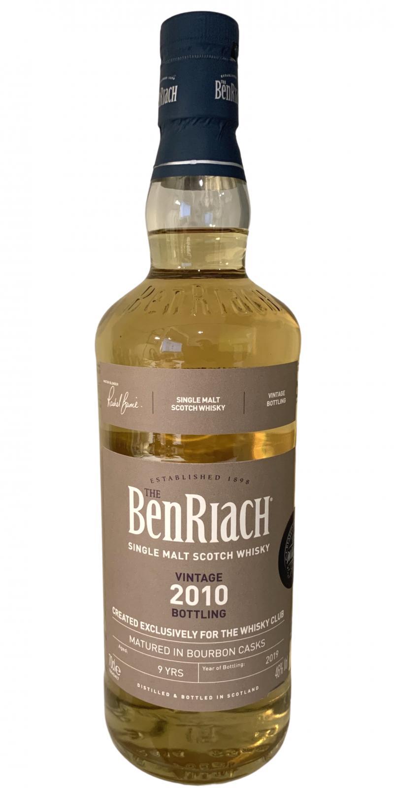 BenRiach 2010 Vintage Bottling