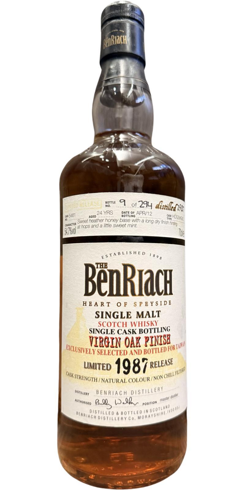 BenRiach 2012 Limited Release
