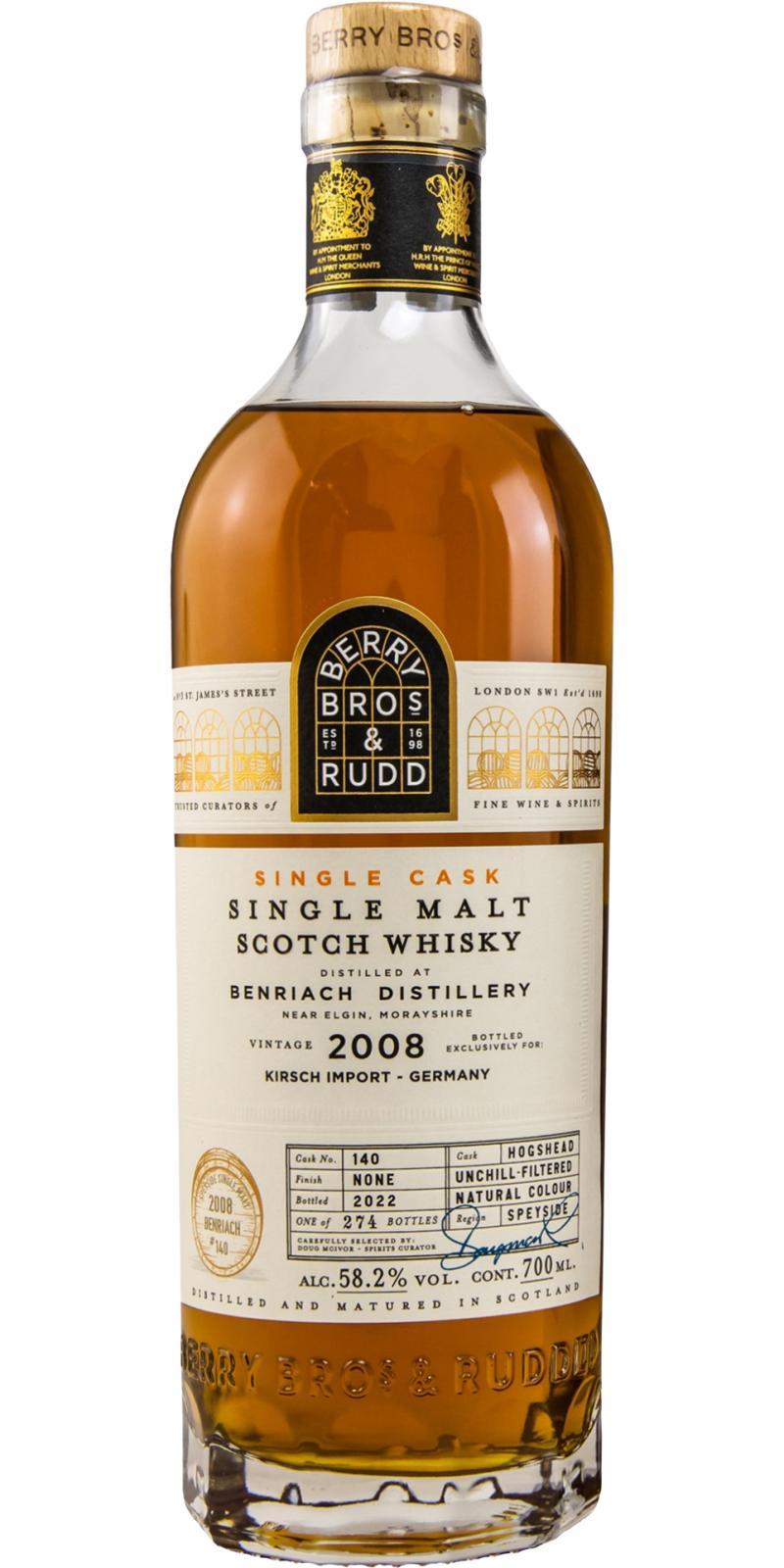 BenRiach 2008 BR Single Cask