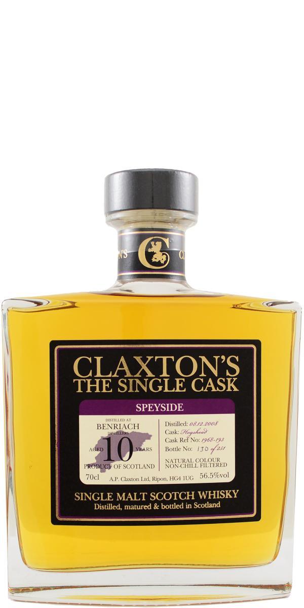 BenRiach 2008 Cl The Single Cask