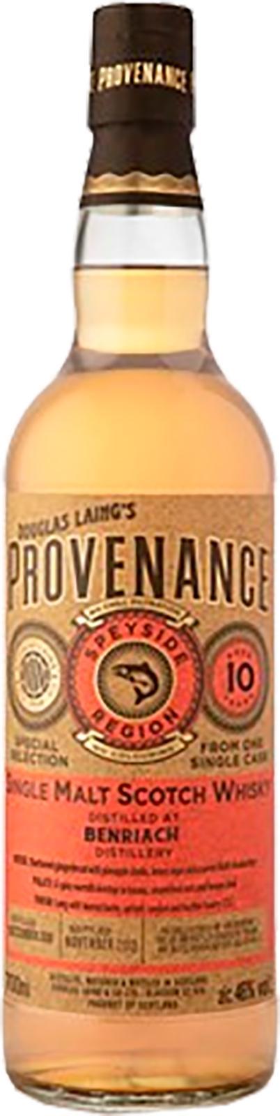 BenRiach 2008 DL Provenance