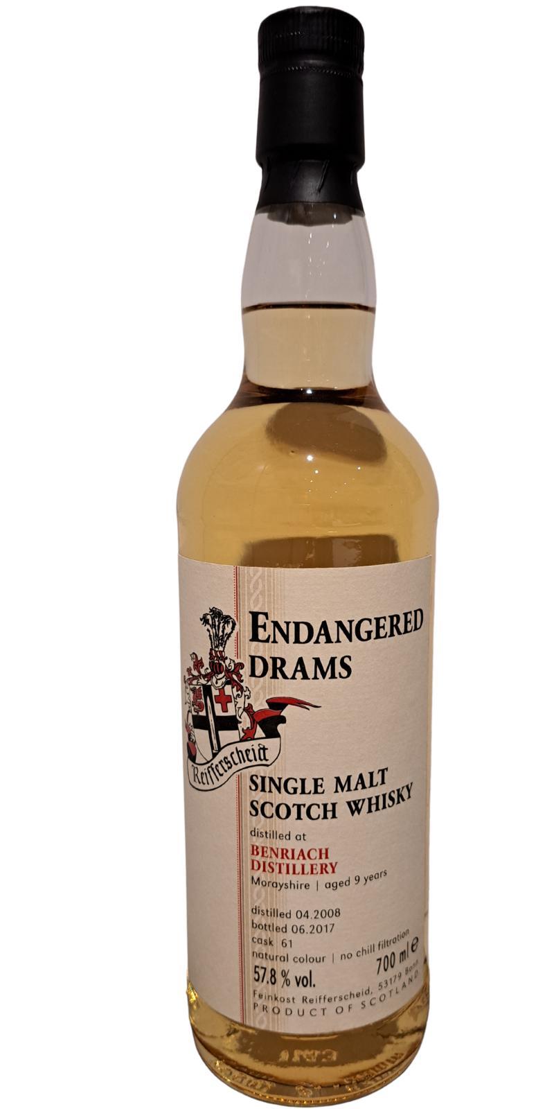 BenRiach 2008 FR Endangered Drams