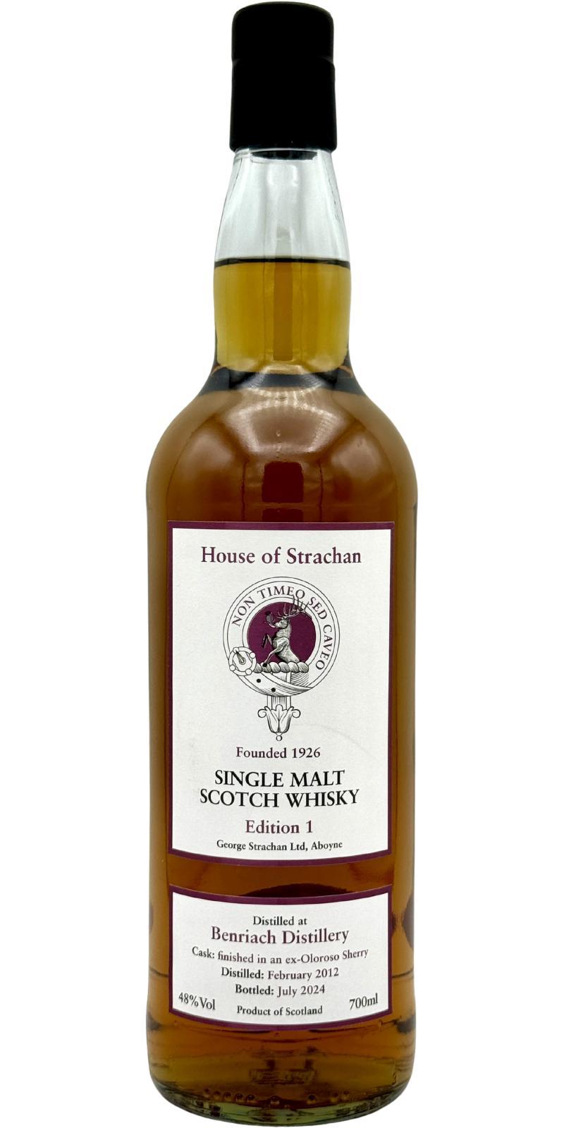 BenRiach 2012 GSL House Of Strachan - Edition 1