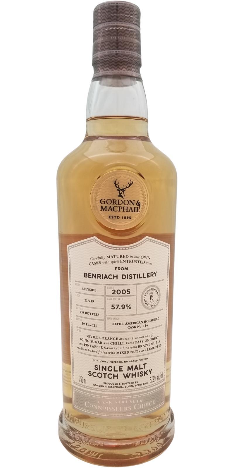 BenRiach 2005 GM Connoisseurs Choice - Cask Strength