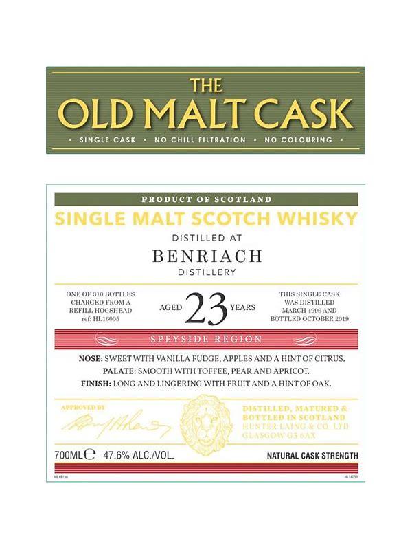 BenRiach 1996 HL Section UK 70