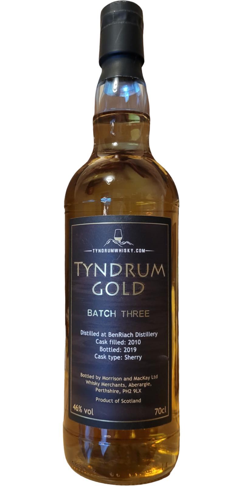 BenRiach 2010 MMcK Tyndrum Gold - Batch Three