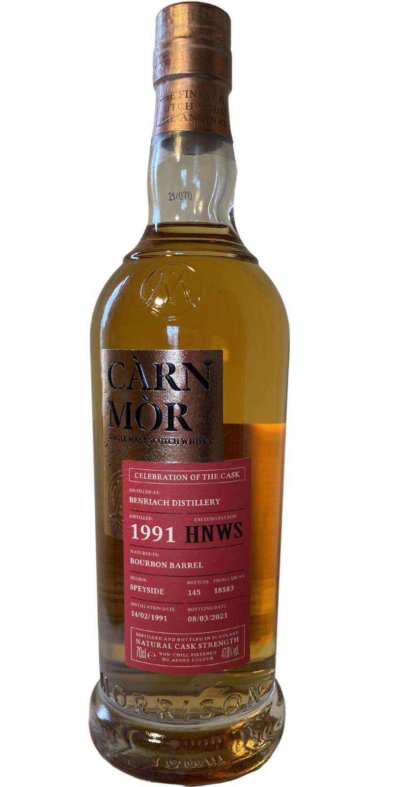 BenRiach 1991 MSWD Càrn Mòr Celebration of the Cask