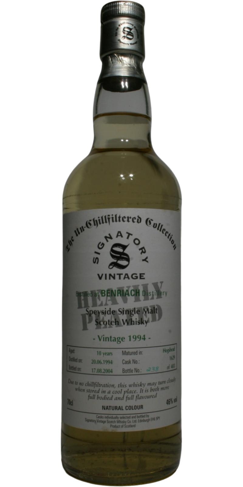 BenRiach 1994 SV The Un-Chillfiltered Collection - Heavily Peated