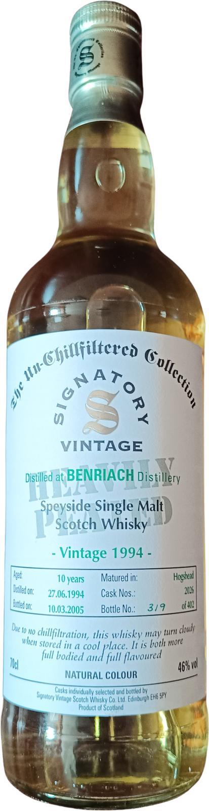 BenRiach 1994 SV The Un-Chillfiltered Collection