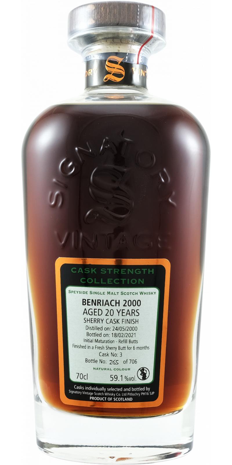 BenRiach 2000 SV Cask Strength Collection