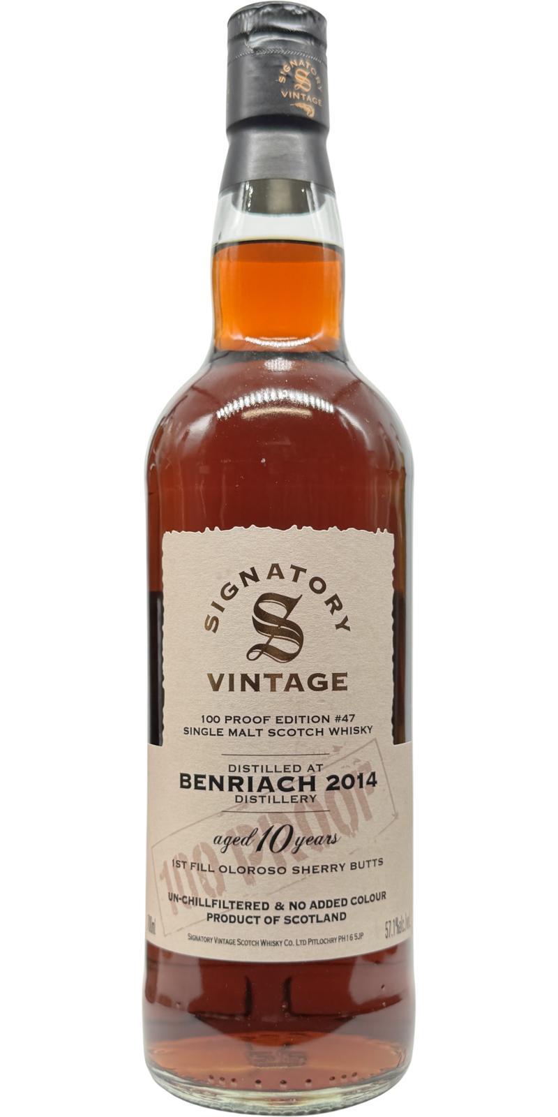 BenRiach 2014 SV 100 Proof - Edition #47