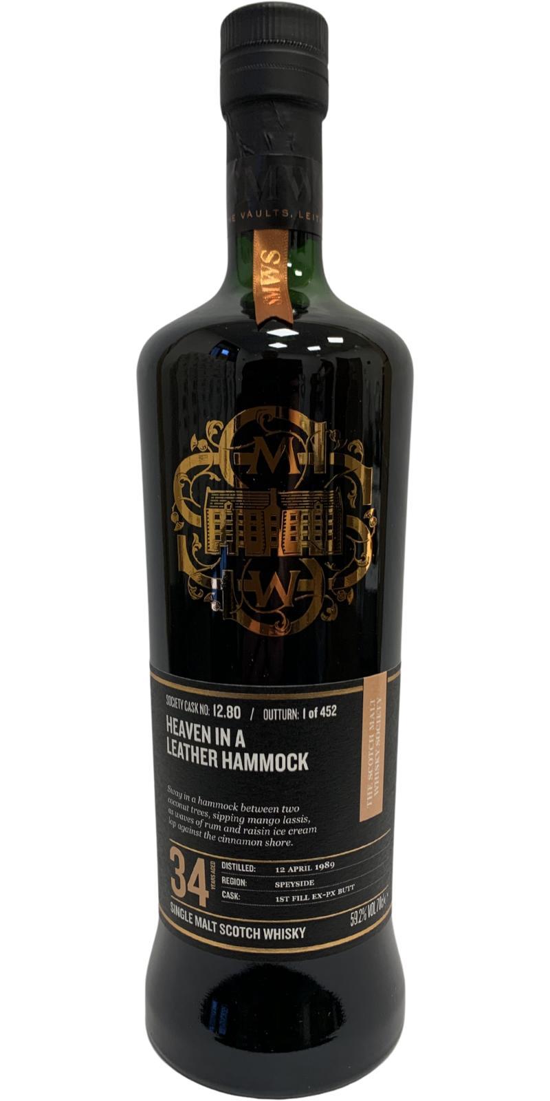 BenRiach 1989 SMWS 12.80 Heaven in a leather hammock