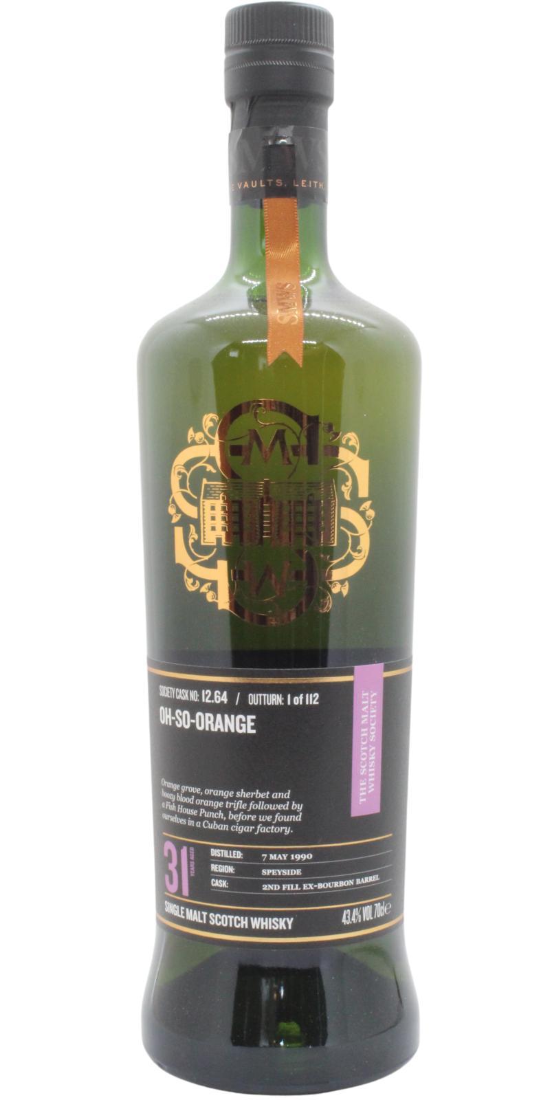 BenRiach 1990 SMWS 12.64 Oh-so-orange