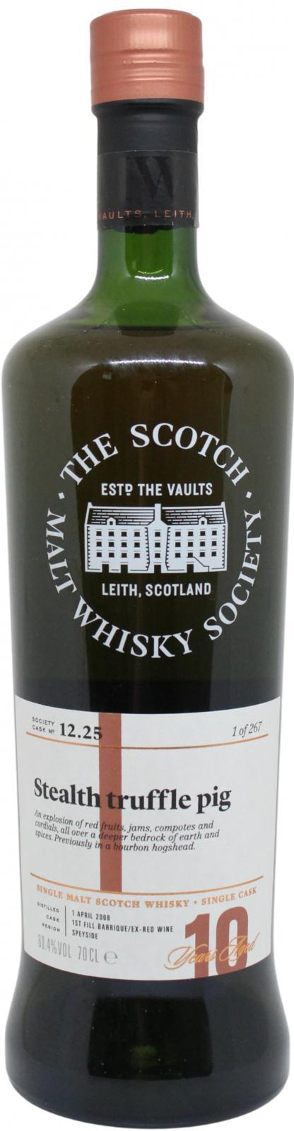 BenRiach 2008 SMWS 12.25 Stealth truffle pig