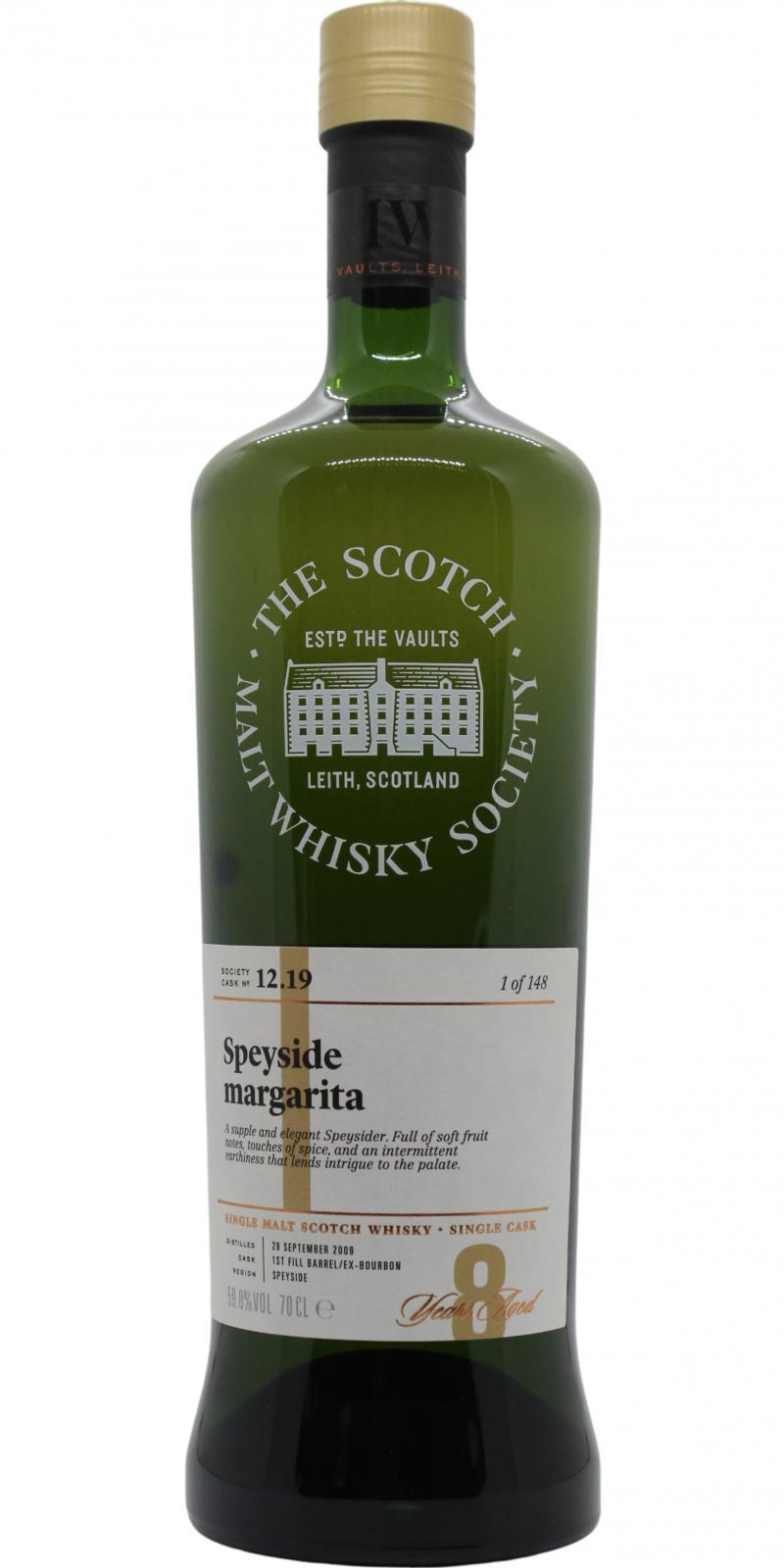 BenRiach 2009 SMWS 12.19 Speyside margarita