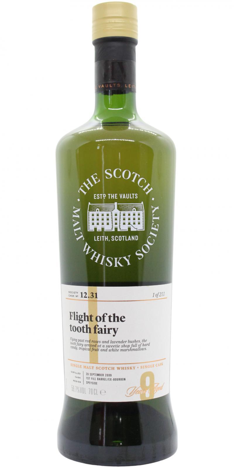 BenRiach 2009 SMWS 12.31 Flight of the tooth fairy