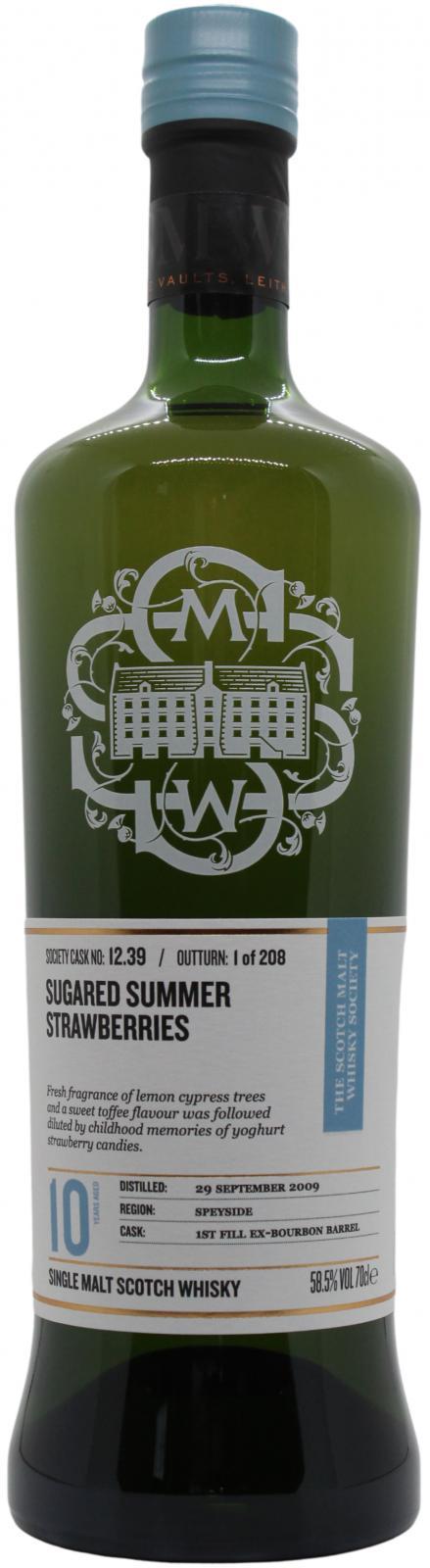 BenRiach 2009 SMWS 12.39 Sugared summer strawberries