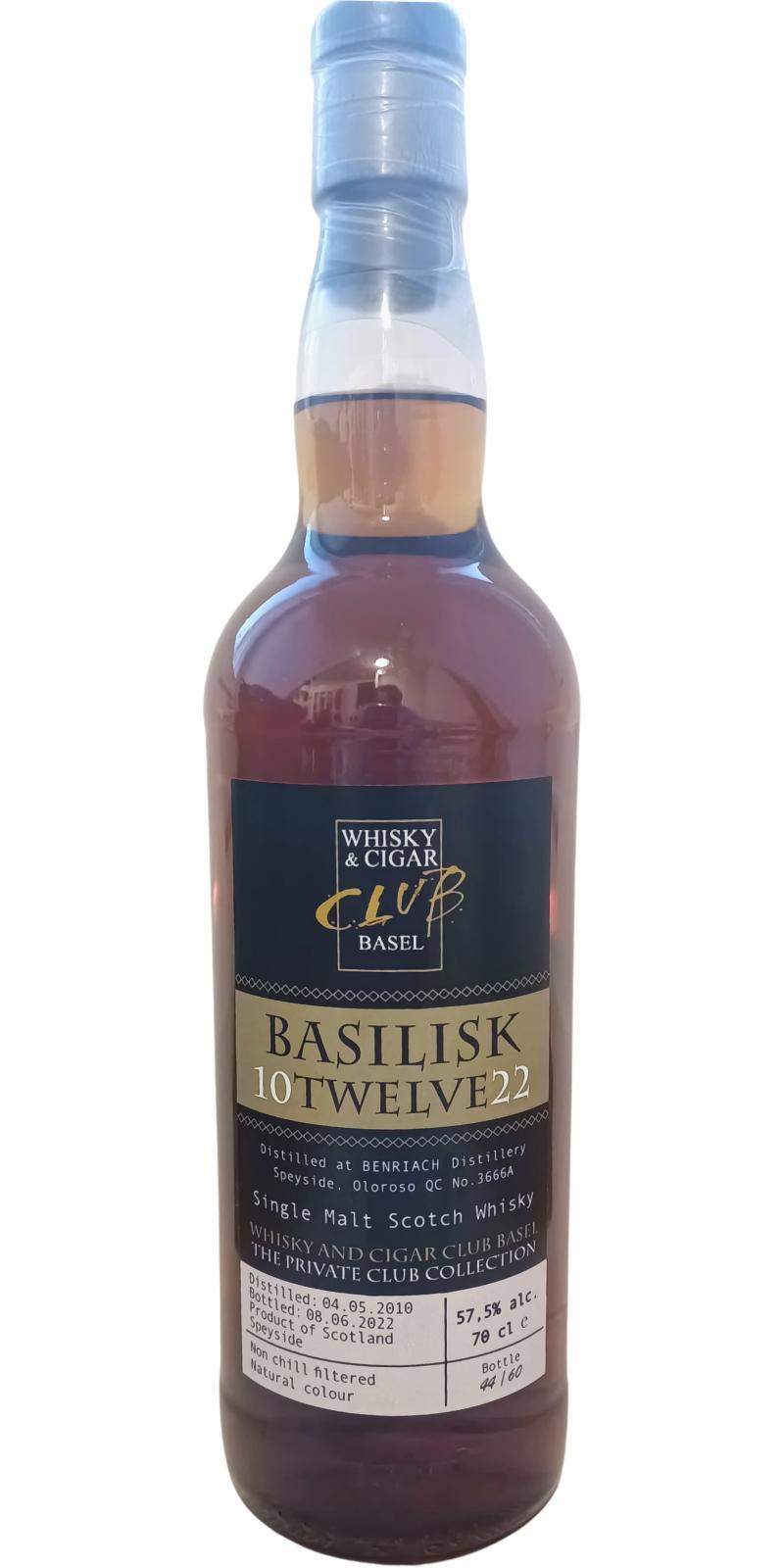 BenRiach 2010 WCh The Private Club Collection