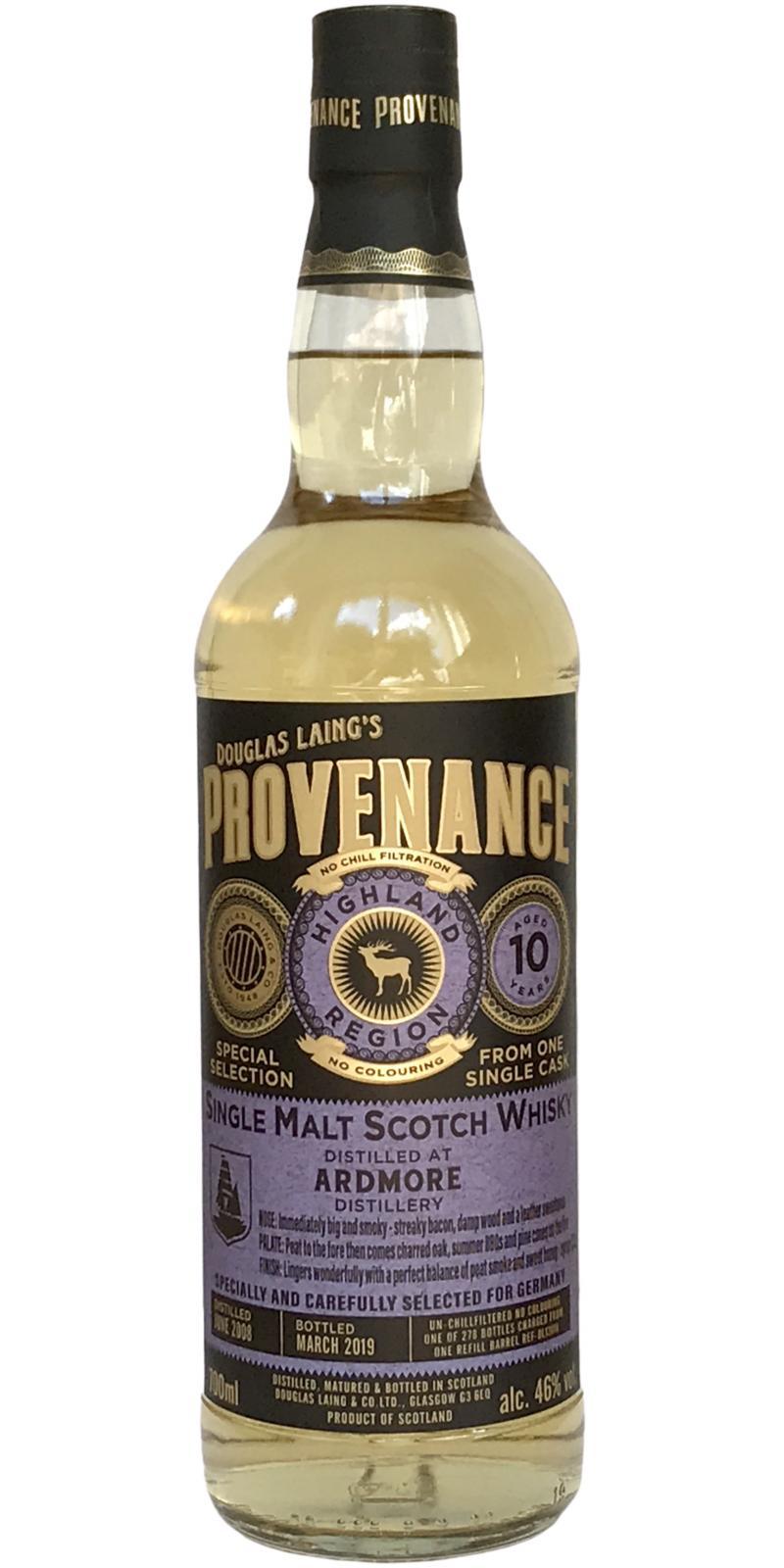 Ardmore 2008 DL  Provenance