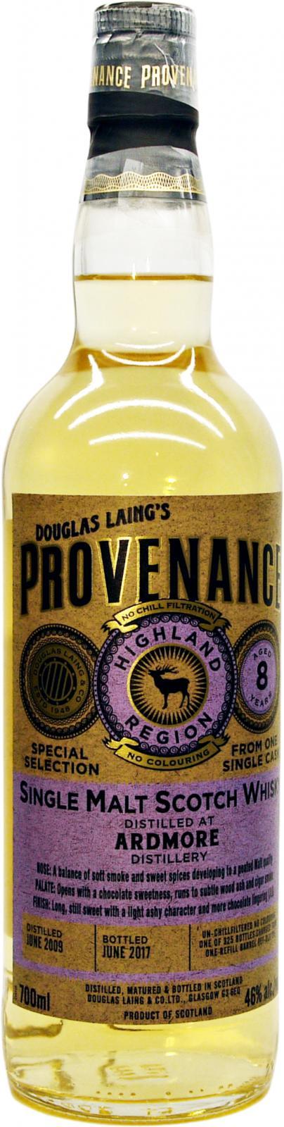 Ardmore 2009 DL  Provenance