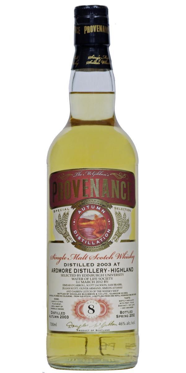 Ardmore 2003 McG  McGibbon's Provenance