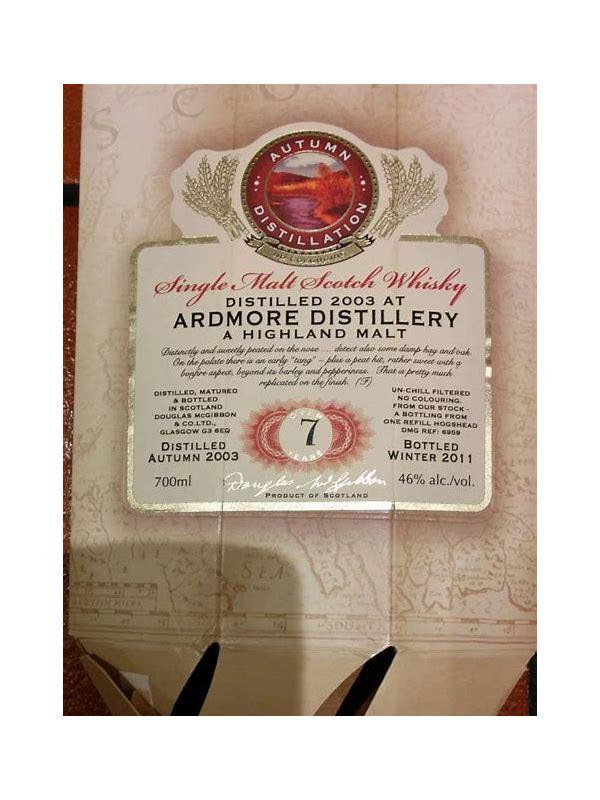 Ardmore 2003 McG  McGibbon's Provenance