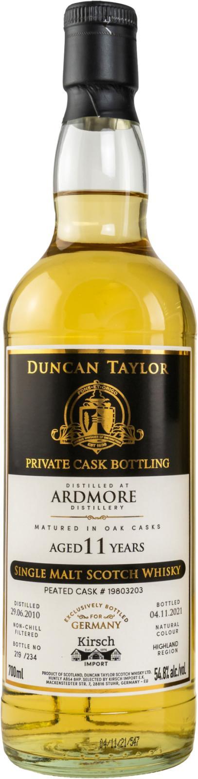 Ardmore 2010 DT  Private Cask Bottling