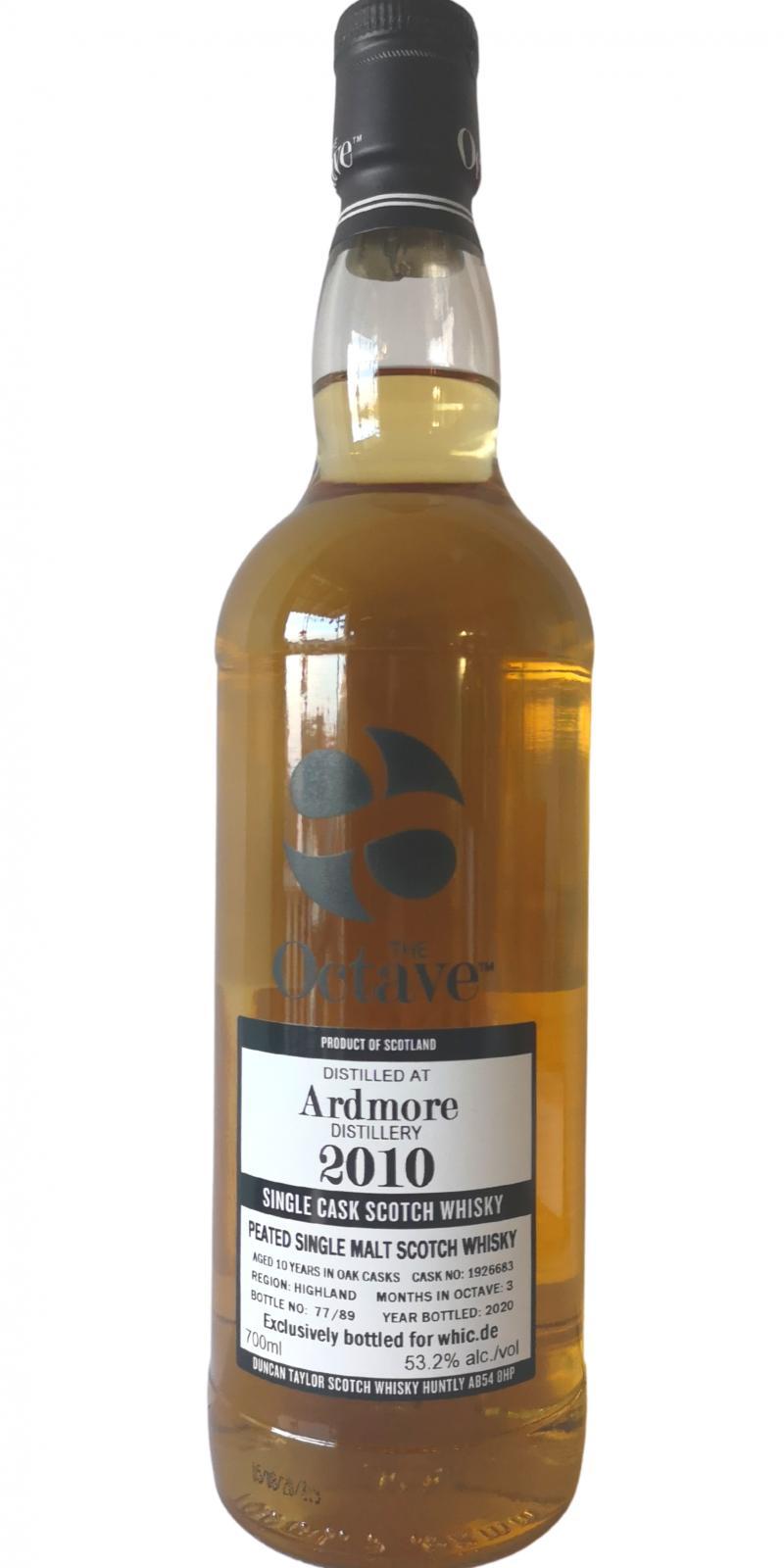 Ardmore 2010 DT  The Octave - Peated