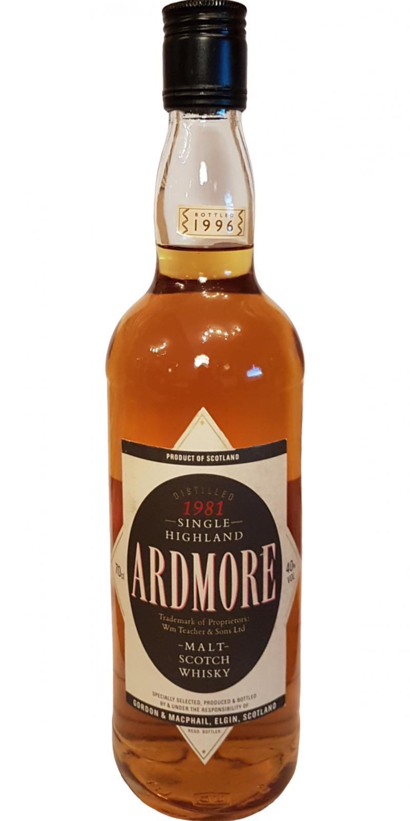 Ardmore 1981 GM  Licensed Bottling
