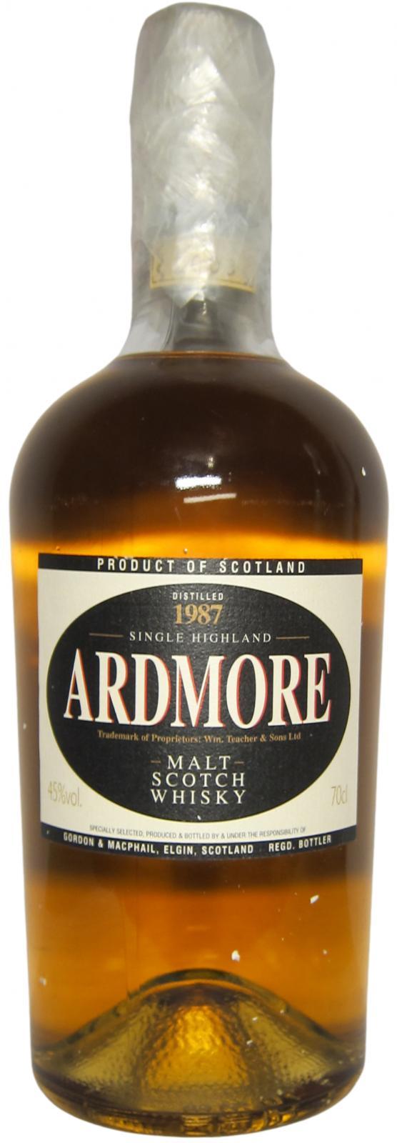 Ardmore 1987 GM  Licensed Bottling