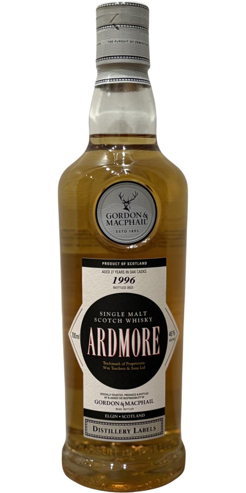Ardmore 1996 GM  Distillery Labels
