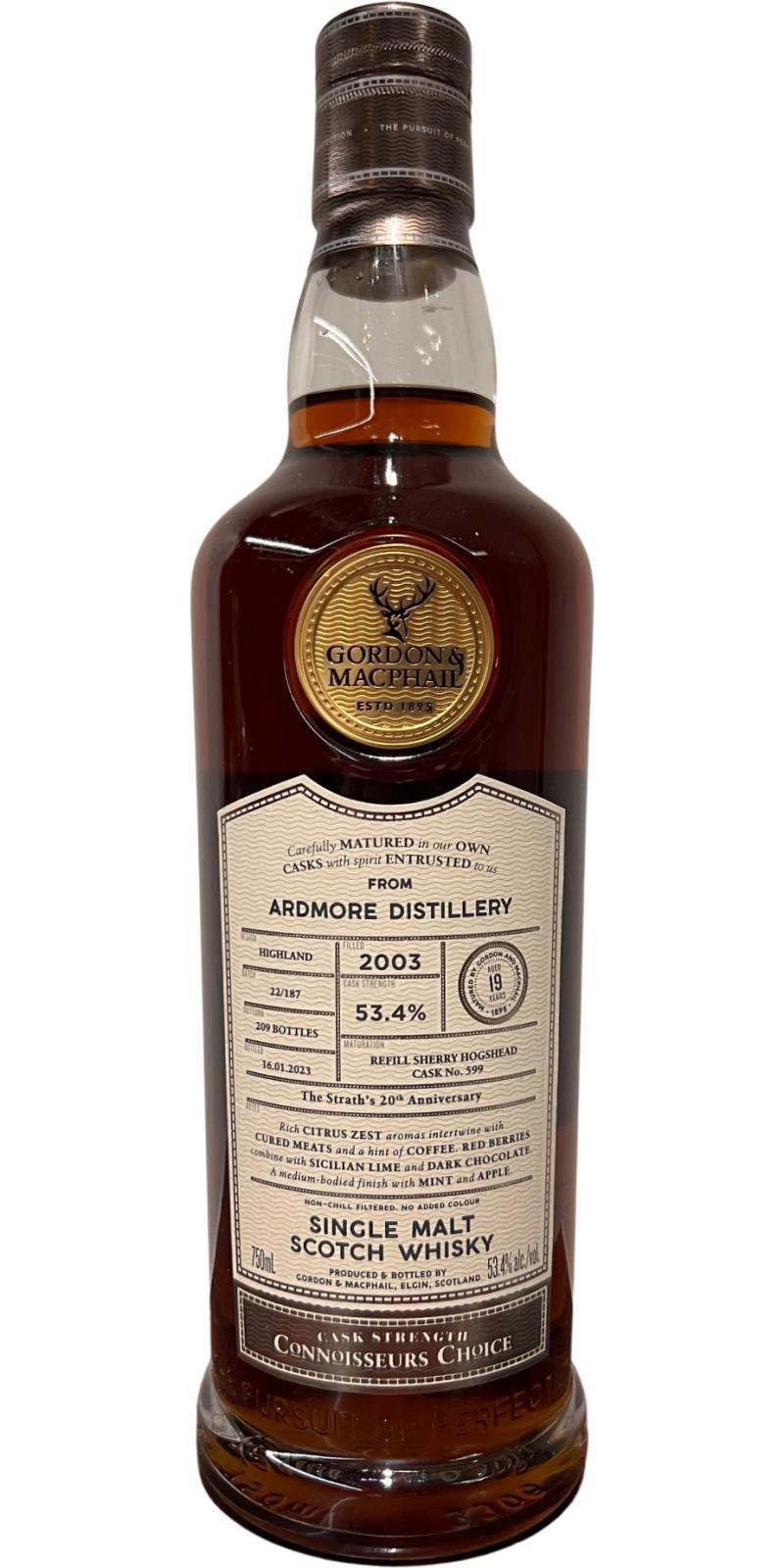 Ardmore 2003 GM  Connoisseurs Choice - Cask Strength