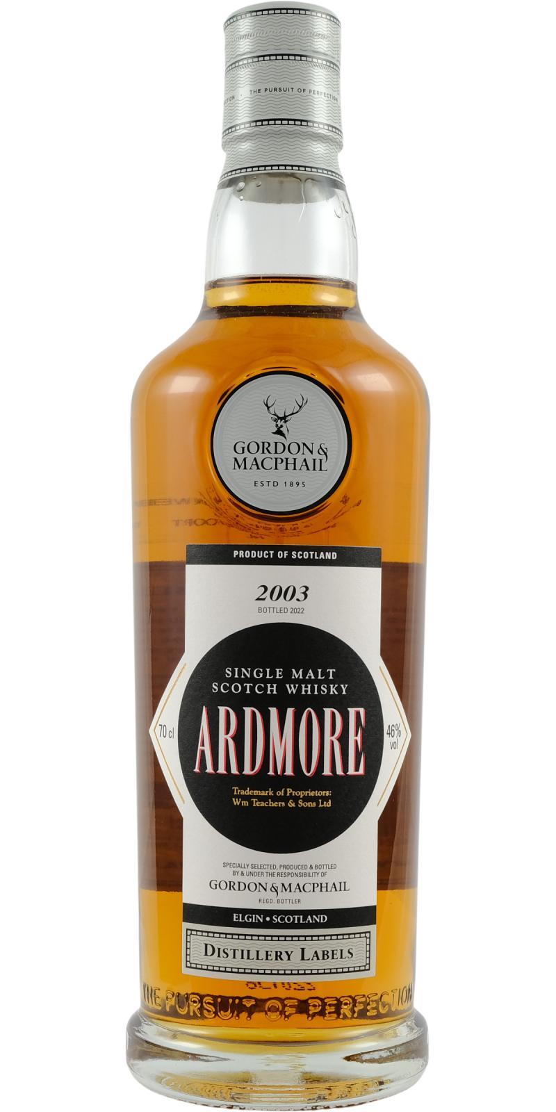 Ardmore 2003 GM  Distillery Labels