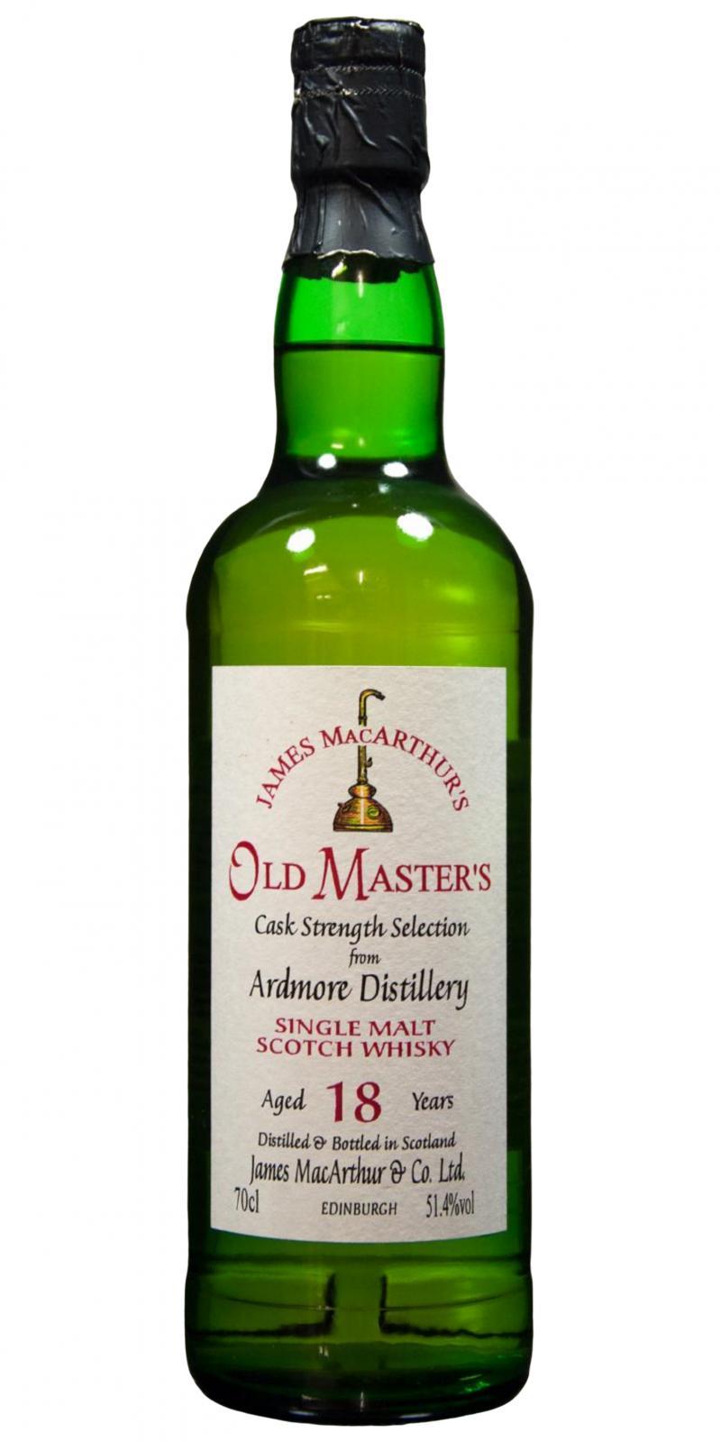 Ardmore 18-year-old JM  Old Master's - Cask Strength Selection