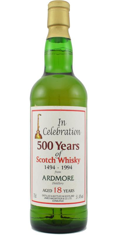 Ardmore 18-year-old JM  In Celebration 500 Years of Scotch Whisky 1494 - 1994