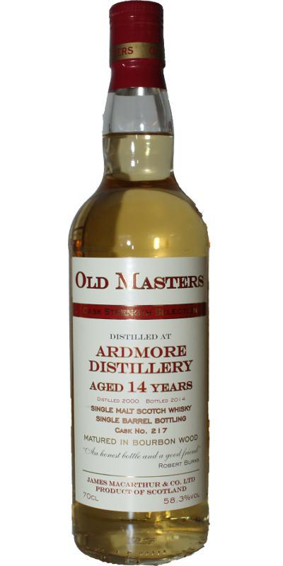 Ardmore 2000 JM  Old Masters - Cask Strength Selection
