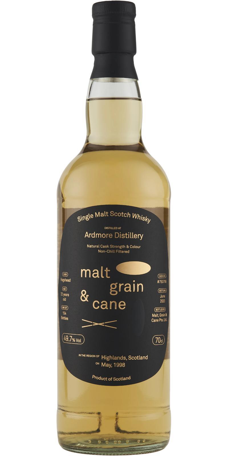 Ardmore 1998 MG&C  Malt, Grain & Cane