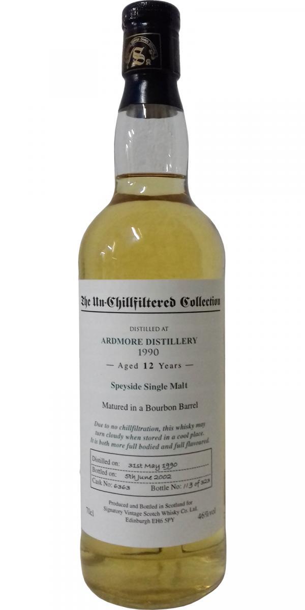 Ardmore 1990 SV  The Un-Chillfiltered Collection